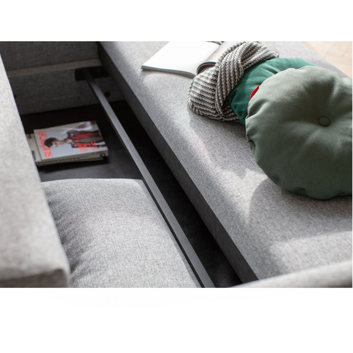 image of the storage space in the base of the nest storage sofa bed